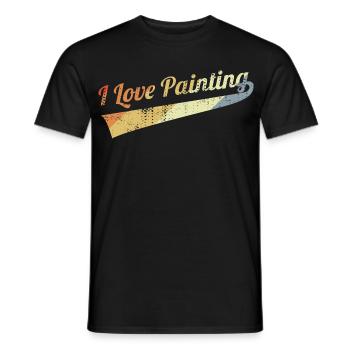 J’aime peindre - T-shirt homme - noir - Devant - AI Model Male 178 light (178cm)