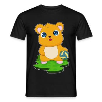 Hamster Joueur de volley-ball Volley-ball - T-shirt homme - noir - Devant - AI Model Male 178 light (178cm)