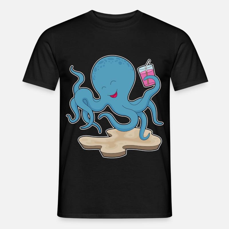 Krake Saft - Männer T-Shirt - Schwarz