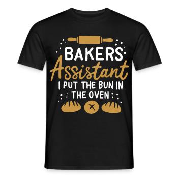 Baker's assistant - Men's T-Shirt - black - Front - AI Model Male 178 light (178cm)