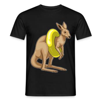 Kangaroo Swimming Swim Ring Summer - Men's T-Shirt - black - Front - AI Model Male 178 light (178cm)