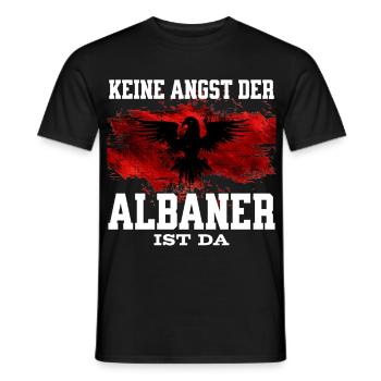 Adlerkraft im RotSchwarz für Albaner - Männer T-Shirt - Schwarz - Vorne - AI Model Male 178 light (178cm)