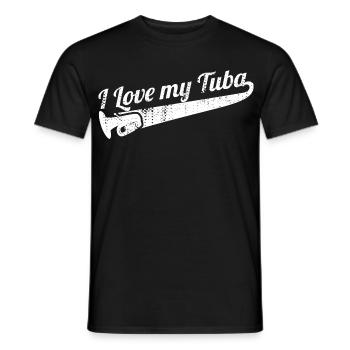 J’adore mon tuba - T-shirt homme - noir - Devant - AI Model Male 178 light (178cm)