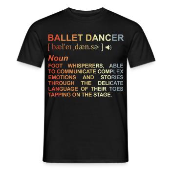 Danseuse de ballet Explication des termes - T-shirt homme - noir - Devant - AI Model Male 178 light (178cm)