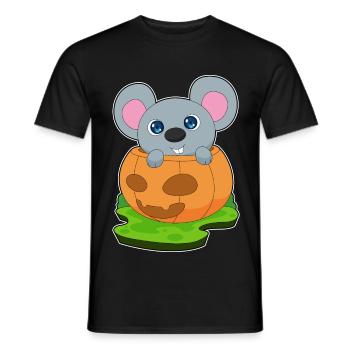 Mouse Halloween Pumpkin - Men's T-Shirt - black - Front - AI Model Male 178 light (178cm)