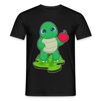 Pomme Tortue - T-shirt homme - noir - Devant - AI Model Male 178 light (178cm)