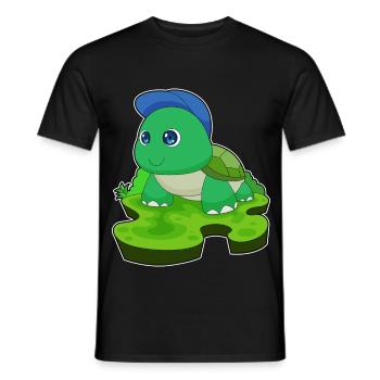 Tortoise Student Cap School - Men's T-Shirt - black - Front - AI Model Male 178 light (178cm)