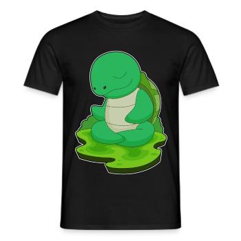 Tortoise Yoga Fitness Meditation - Men's T-Shirt - black - Front - AI Model Male 178 light (178cm)