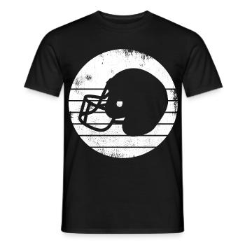 Football Helm Zeichnung - Männer T-Shirt - Schwarz - Vorne - AI Model Male 178 light (178cm)