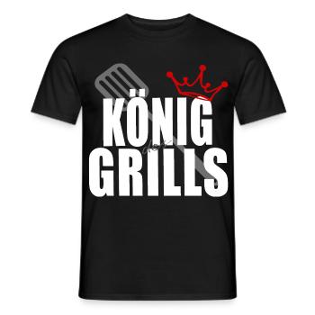 King of the Grill Crown Gill Cutlery - Men's T-Shirt - black - Front - AI Model Male 178 light (178cm)