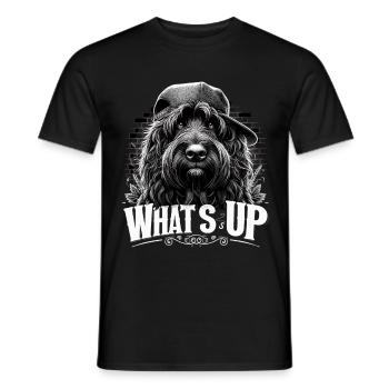 Schapendoes Was geht ab Gangsta cool Hund Geschenk - Männer T-Shirt - Schwarz - Vorne - AI Model Male 178 light (178cm)
