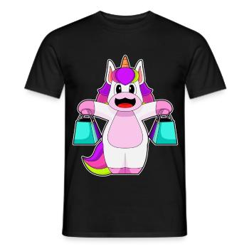 Unicorn Tote Bag - Men's T-Shirt - black - Front - AI Model Male 178 light (178cm)