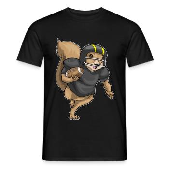 Squirrel American Football Sports - Men's T-Shirt - black - Front - AI Model Male 178 light (178cm)