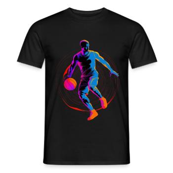 90er Basketball Liebhaber - Männer T-Shirt - Schwarz - Vorne - AI Model Male 178 light (178cm)