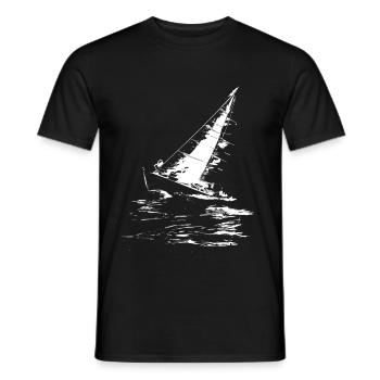 Segeln Grafik - Männer T-Shirt - Schwarz - Vorne - AI Model Male 178 light (178cm)