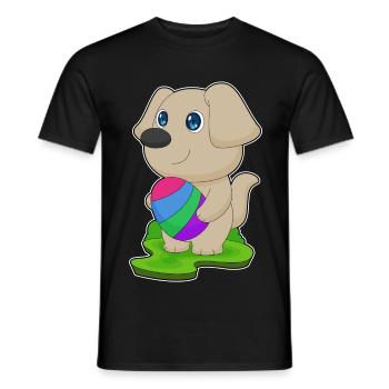 Hund Ostern Osterei - Männer T-Shirt - Schwarz - Vorne - AI Model Male 178 light (178cm)