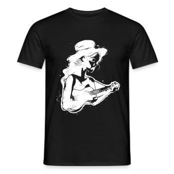 Ukulele Liebhaberin - Männer T-Shirt - Schwarz - Vorne - AI Model Male 178 light (178cm)