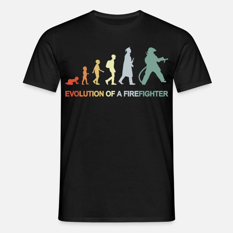 Firefighter Evolution - Men's T-Shirt - black