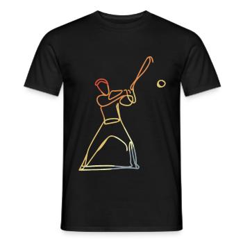 Vintage Baseball Spieler - Männer T-Shirt - Schwarz - Vorne - AI Model Male 178 light (178cm)