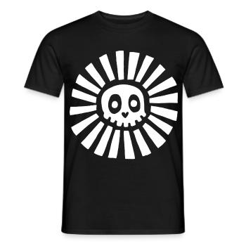 Crâne ensoleillé blanc - T-shirt homme - noir - Devant - AI Model Male 178 light (178cm)