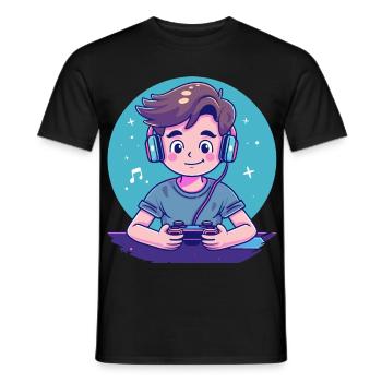Garçon de jeu - T-shirt homme - noir - Devant - AI Model Male 178 light (178cm)