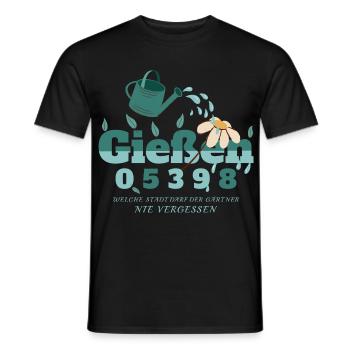 Giessen, Hesse - T-shirt homme - noir - Devant - AI Model Male 178 light (178cm)