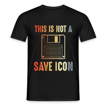 This is not a save icon - Men's T-Shirt - black - Front - AI Model Male 178 light (178cm)