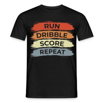 Courir Dribble Score Répéter - T-shirt homme - noir - Devant - AI Model Male 178 light (178cm)