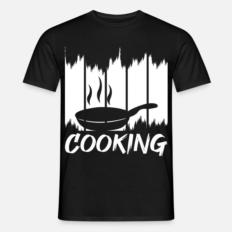 Lustiges Kochen - Männer T-Shirt - Schwarz