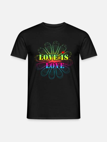 love is love - Men's T-Shirt - black