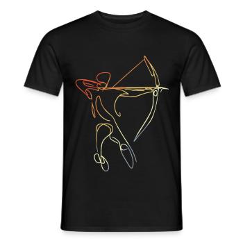 Vintage Archer - Men's T-Shirt - black - Front - AI Model Male 178 light (178cm)