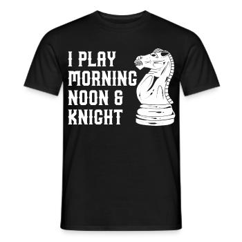 I Play Morning Noon & Knight - Men's T-Shirt - black - Front - AI Model Male 178 light (178cm)