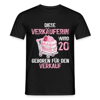 Verkäuferin 20 Geburtstag Beruf Verkauf Spruch - Männer T-Shirt - Schwarz - Vorne - AI Model Male 178 light (178cm)