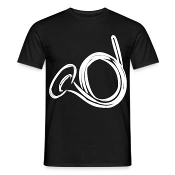 Dessin de cor français - T-shirt homme - noir - Devant - AI Model Male 178 light (178cm)