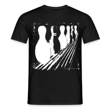 Bowling Pins - Männer T-Shirt - Schwarz - Vorne - AI Model Male 178 light (178cm)