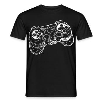 Video Game Controller Drawing - Men's T-Shirt - black - Front - AI Model Male 178 light (178cm)