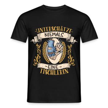 Tischlerin Geschenk Holz Lustig Beruf - Männer T-Shirt - Schwarz - Vorne - AI Model Male 178 light (178cm)