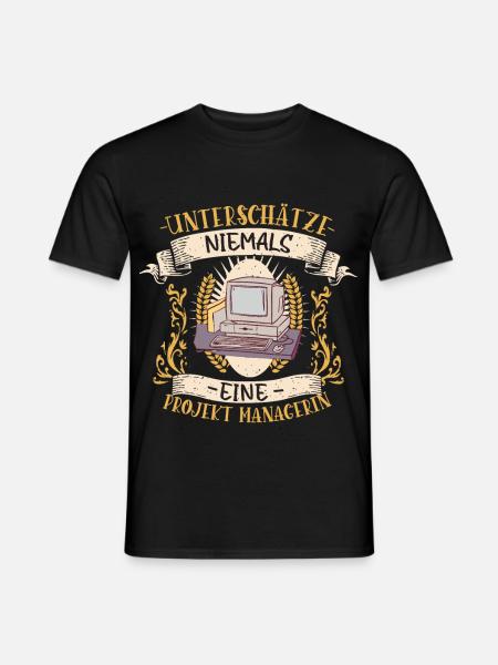 Projekt Managerin Geschenk Teamarbeit Lustig - Männer T-Shirt - Schwarz