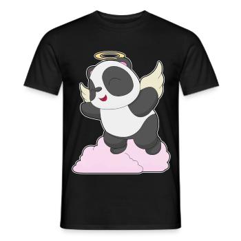 Ailes d’ange de panda - T-shirt homme - noir - Devant - AI Model Male 178 light (178cm)