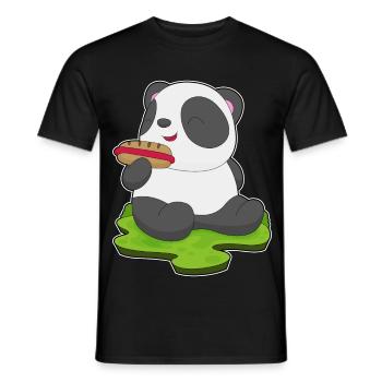 Hot-dog Panda - T-shirt homme - noir - Devant - AI Model Male 178 light (178cm)