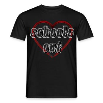 Pencil Heart schools out - School out - Men's T-Shirt - black - Front - AI Model Male 178 light (178cm)