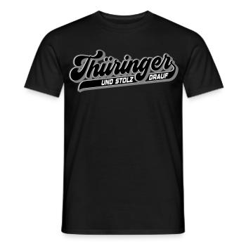 Thuringians and pride in it | Colors can be changed - Men's T-Shirt - black - Front - AI Model Male 178 light (178cm)