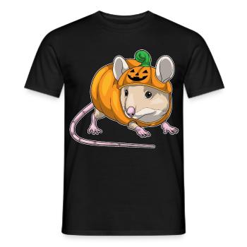 Mouse Halloween Pumpkin - Men's T-Shirt - black - Front - AI Model Male 178 light (178cm)