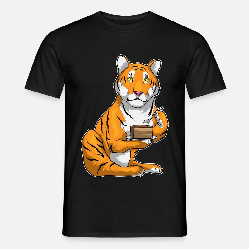 Tiger Kuchen - Männer T-Shirt - Schwarz