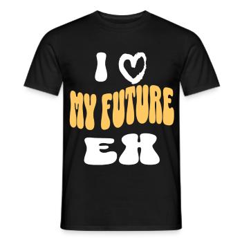 Ich liebe meine Zukunft Ex Retro Groovy Positive Vibes - Männer T-Shirt - Schwarz - Vorne - AI Model Male 178 light (178cm)