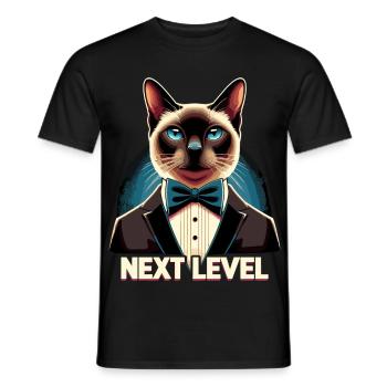 Siam Katze Siamkatze Next Level Anzug Geschenk - Männer T-Shirt - Schwarz - Vorne - AI Model Male 178 light (178cm)