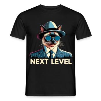 Siamese Cat Siamese Cat Next Level Suit Gift - Men's T-Shirt - black - Front - AI Model Male 178 light (178cm)
