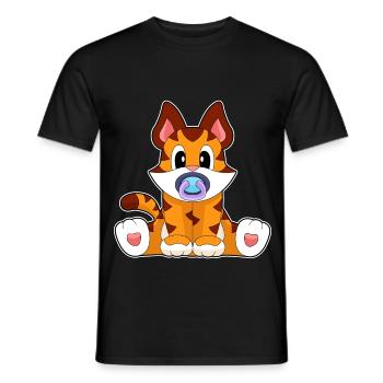 Tétine Tigre-Bébé - T-shirt homme - noir - Devant - AI Model Male 178 light (178cm)