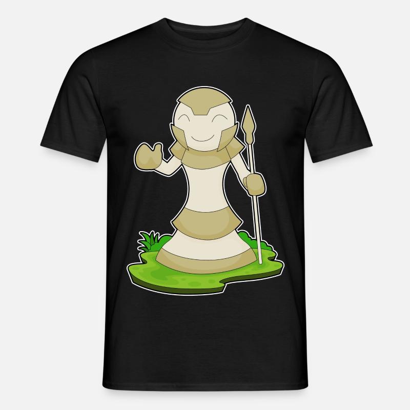Schachfigur Bauer Schach - Männer T-Shirt - Schwarz