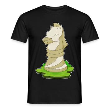 Schachfigur Springer Schach - Männer T-Shirt - Schwarz - Vorne - AI Model Male 178 light (178cm)